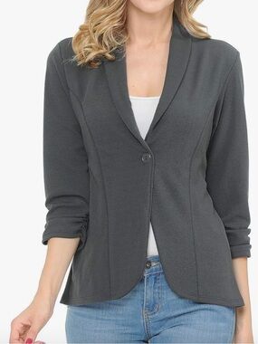 Women’s Minefree Casual Blazer Charcoal Grey
